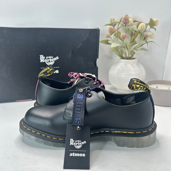 Dr Marten 1461 Atoms Leather Slip Resistant Oxford Shoe Black Men 9 Women 10 NWB - Picture 7 of 10